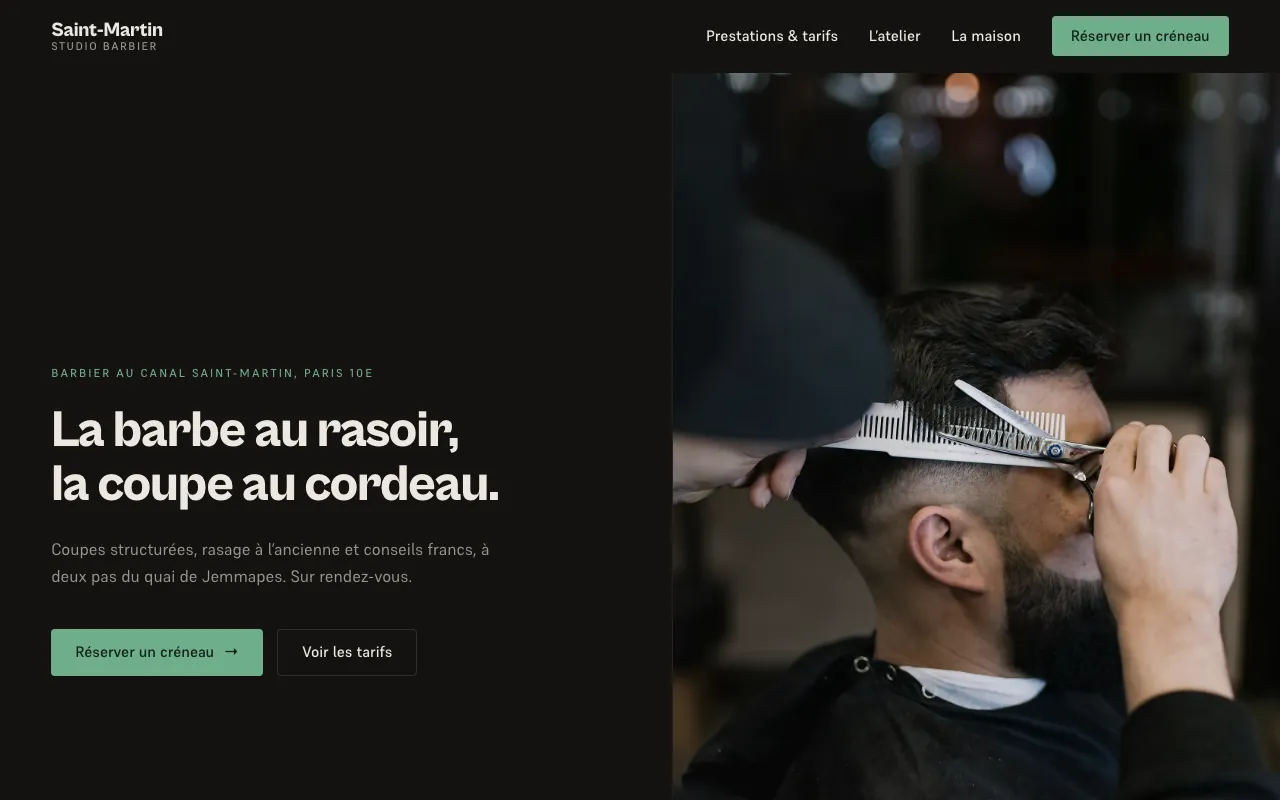 Aperçu du site Studio Barbier Saint-Martin
